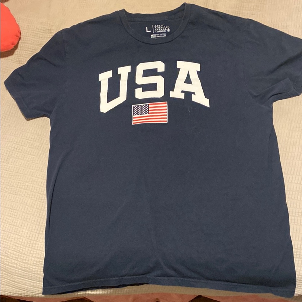 Navy Blue USA Graphic T-Shirt . Men’s  L